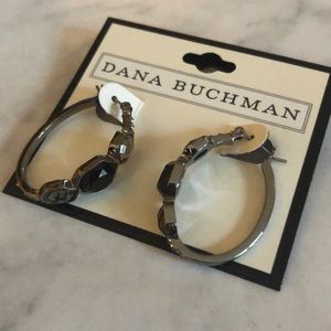 Dana Buchman earrings with black and gray detail